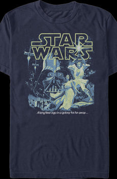 Distressed Episode IV Movie Poster Star Wars T-Shirt