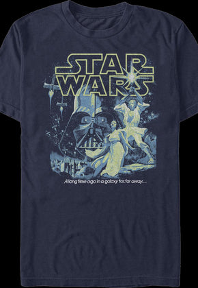 Distressed Episode IV Movie Poster Star Wars T-Shirt