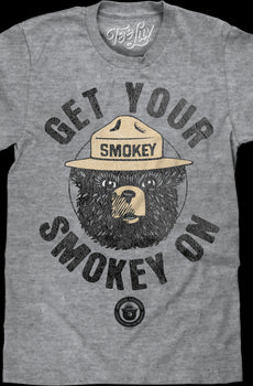 Vintage Get Your Smokey On Smokey Bear T-Shirt