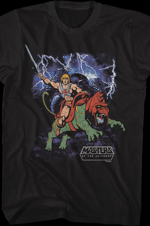 Vintage He-Man & Battle Cat Poster Masters of the Universe T-Shirtmain product image