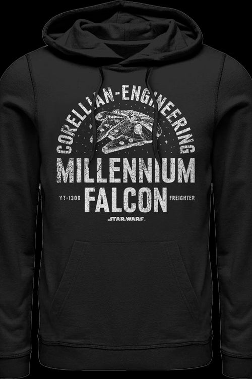 Vintage Millennium Falcon Star Wars Hoodiemain product image