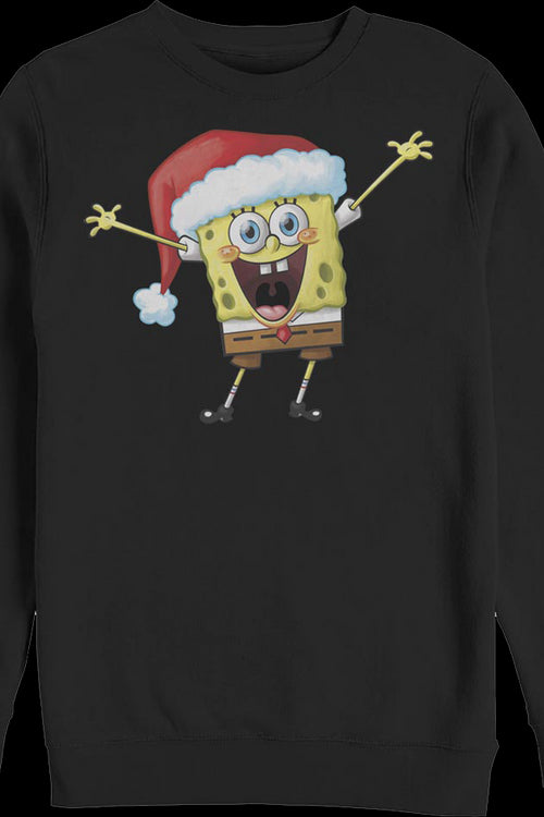 Vintage Santa Hat SpongeBob SquarePants Sweatshirtmain product image