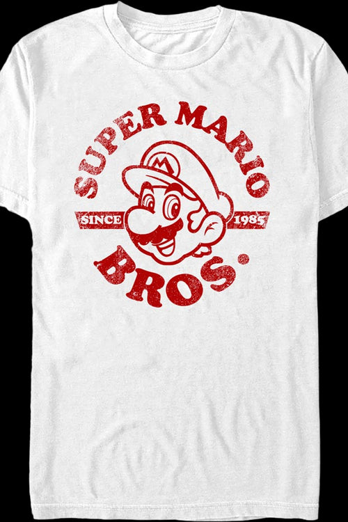 White Super Mario Bros. Distressed Since 1985 Nintendo T-Shirtmain product image