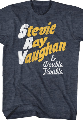 Vintage Blue Stevie Ray Vaughan And Double Trouble T-Shirt