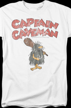 Vintage White Captain Caveman T-Shirt