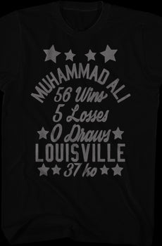 Vintage Wins And Losses Muhammad Ali T-Shirt