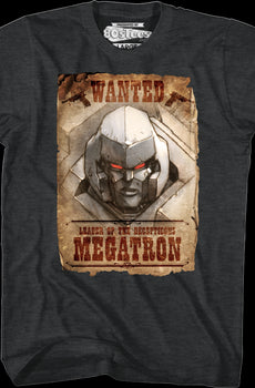 Wanted Poster Megatron Transformers T-Shirt