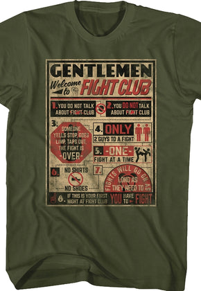 Welcome to Fight Club T-Shirt