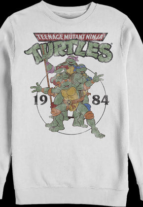 White 1984 Teenage Mutant Ninja Turtles Sweatshirt