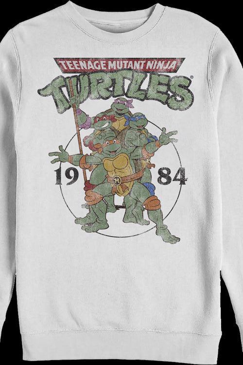 White 1984 Teenage Mutant Ninja Turtles Sweatshirtmain product image