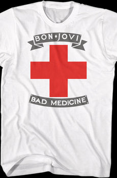 White Bad Medicine Bon Jovi T-Shirt