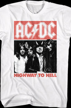 White Highway To Hell ACDC Shirt