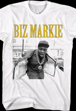 White Photo Biz Markie T-Shirt