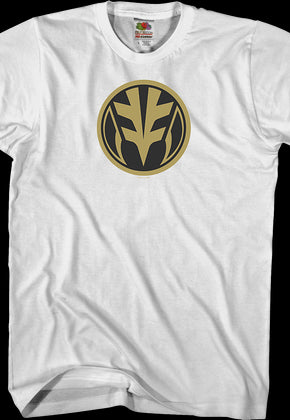 White Ranger Power Coin Mighty Morphin Power Rangers T-Shirt