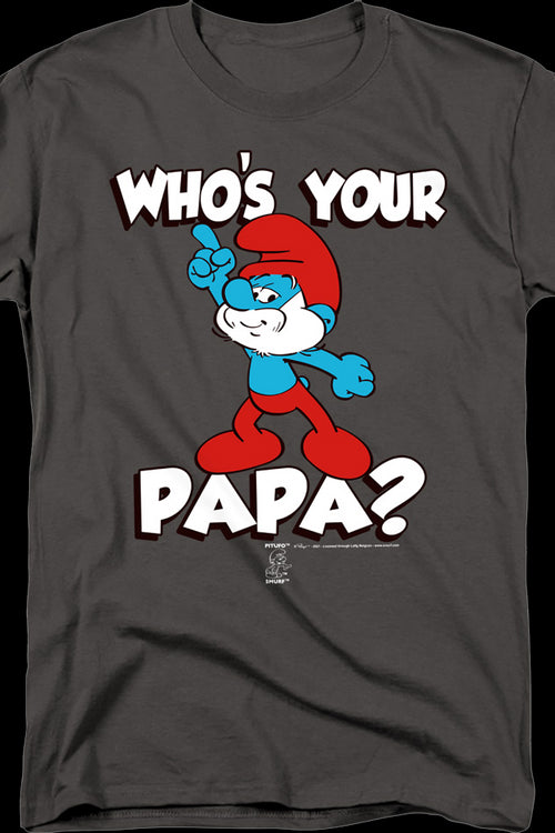 Who's Your Papa? Smurfs T-Shirtmain product image