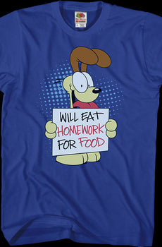 Will Eat Homework Garfield T-Shirt