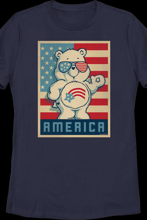 Womens America Cares Bear Patriotic Pose Care Bears Shirtmain product image