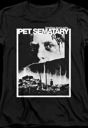 Womens Black and White Poster Pet Sematary Shirt