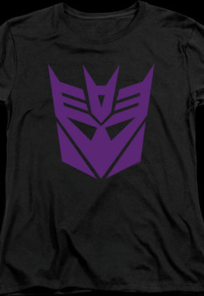 Womens Black Decepticon Logo Transformers Shirt