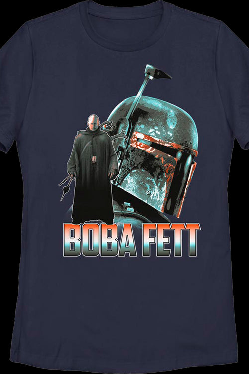 Womens Boba Fett Collage The Mandalorian Star Wars Shirtmain product image