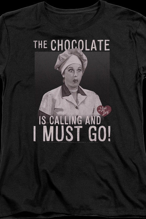 Womens Chocolate Is Calling I Love Lucy Shirtmain product image