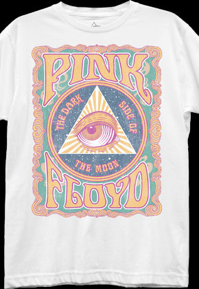 Womens Dark Side of the Moon All Seeing Eye Pink Floyd Shirt