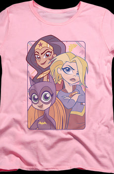 Womens DC Super Hero Girls Batgirl Supergirl Wonder Woman Shirt