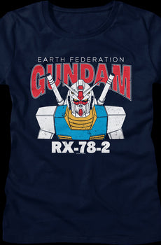 Womens Blue Earth Federation Gundam Shirt