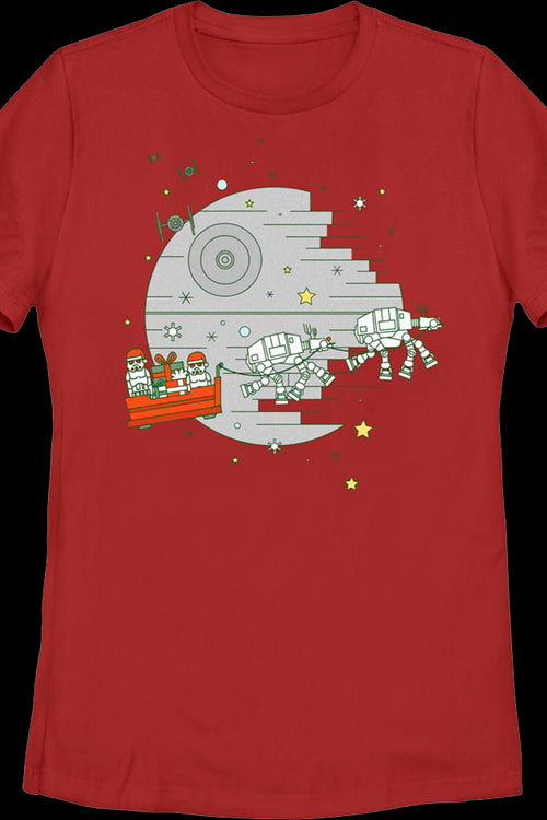 Womens Galactic Empire Christmas Sleigh Star Wars Shirtmain product image