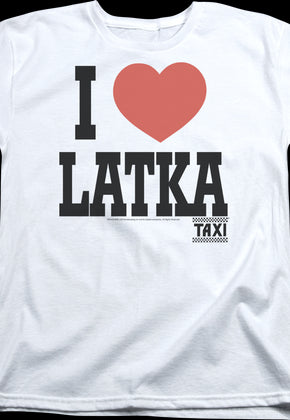 Womens I Love Latka Taxi Shirt