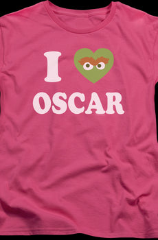 Womens I Love Oscar Sesame Street Shirt