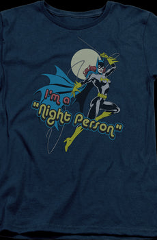 Womens I'm A Night Person Batgirl DC Comics Shirt
