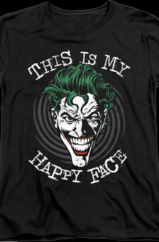 Womens Joker This Is My Happy Face DC Comics Shirt