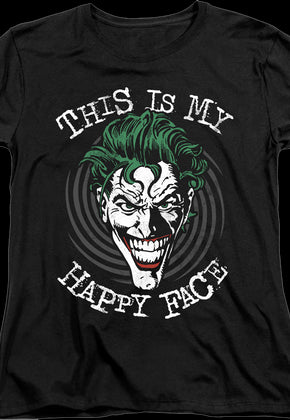 Womens Joker This Is My Happy Face DC Comics Shirt