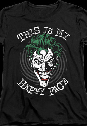 Womens Joker This Is My Happy Face DC Comics Shirt