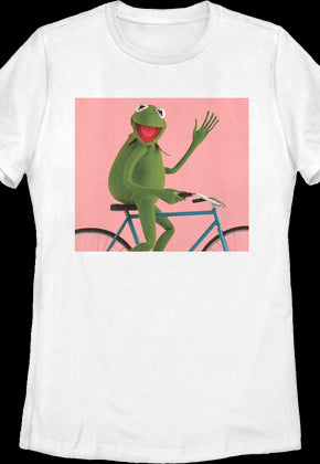 Womens Kermit The Frog Bicycle Muppets Shirt