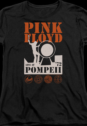 Womens Live At Pompeii Pink Floyd Shirt