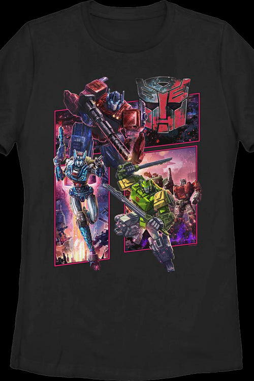 Womens Logo And Autobots Transformers Shirtmain product image