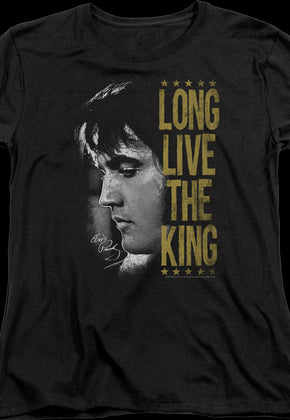 Womens Long Live The King Elvis Presley Shirt