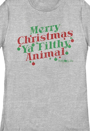 Womens Merry Christmas Ya Filthy Animal Home Alone Shirt