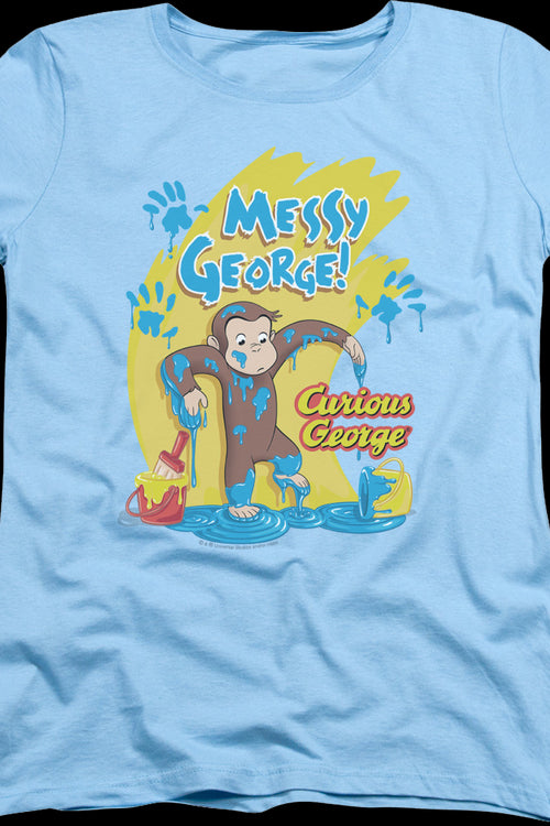 Womens Messy Curious George Shirtmain product image