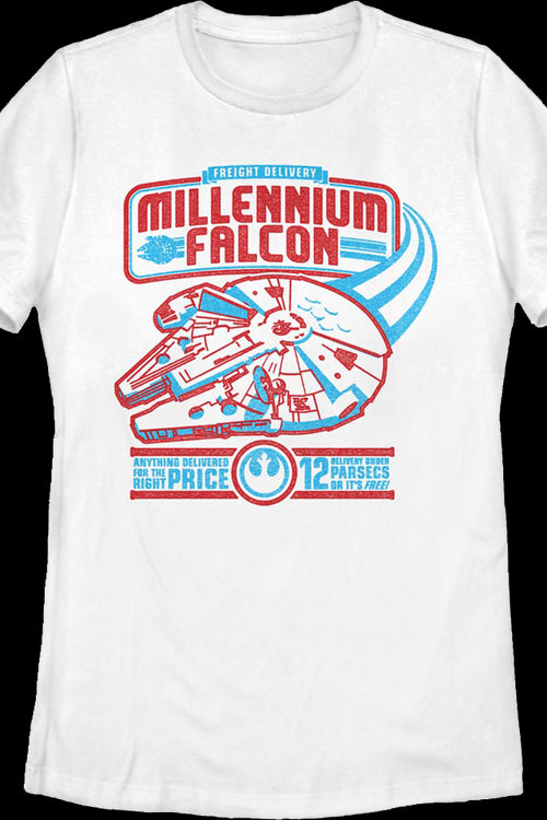 Womens Millennium Falcon Freight Delivery Star Wars Shirtmain product image