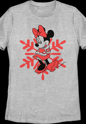 Womens Minnie Mouse Snowflake Shirt