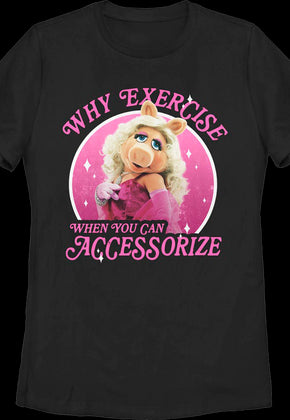 Womens Miss Piggy Why Exercise Muppets Shirt