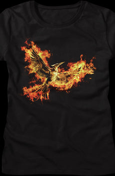 Womens Mockingjay Fire Flight Hunger Games Shirt