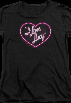 Womens Neon Logo I Love Lucy Shirt