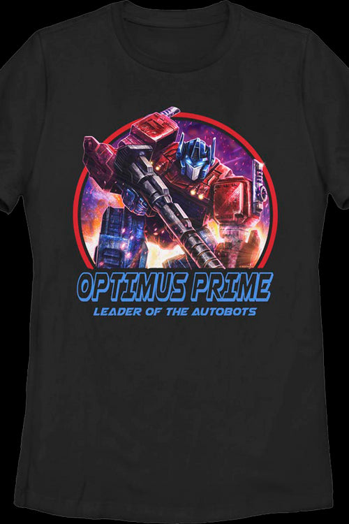 Womens Optimus Prime Leader Of The Autobots Transformers Shirtmain product image