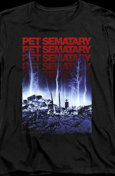 Womens Repeating Logo Pet Sematary Shirt