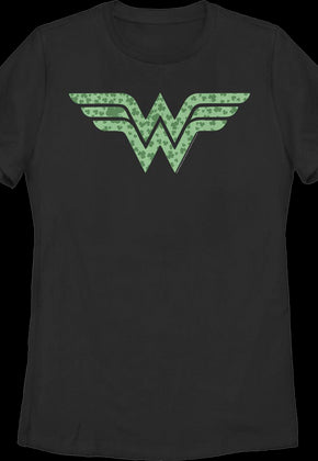 Womens Shamrock Logo Wonder Woman DC Comics Shirt