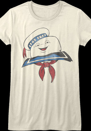 Womens Stay Puft Marshmallow Man Real Ghostbusters Shirt